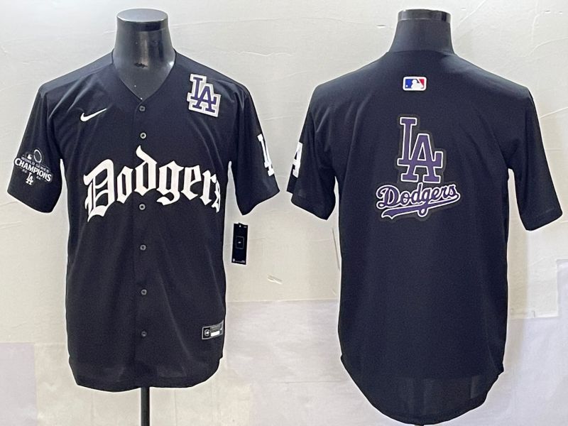 Men 2025 Los Angeles Dodgers Blank Black Seventh generation Joint Name Nike MLB Jersey style 5->houston astros->MLB Jersey